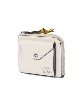 PELLE BORSA L字ファスナーコンパクト財布 Very Goods ベリーグッズ 7206 アイボリー