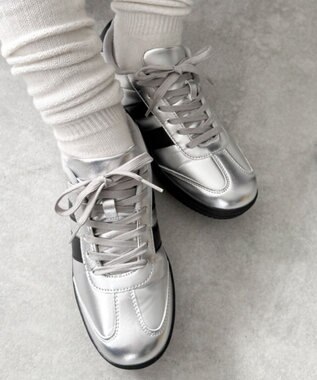 WEGO 2ラインローカットスニーカー シルバー