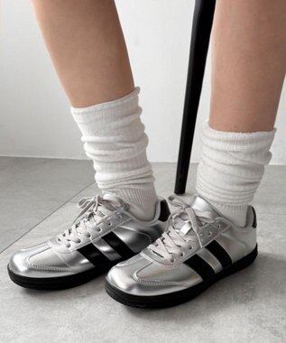 WEGO 2ラインローカットスニーカー シルバー