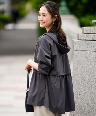 ANY SIS ラッシュガード ジップアップフーディー チャコール