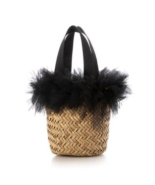 UNBILLION カカトゥ kakatoo / チュールフリンジミニ2wayカゴバッグ ブラック