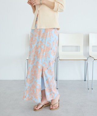 CRAFT STANDARD BOUTIQUE フラワープリントスリットロングスカート