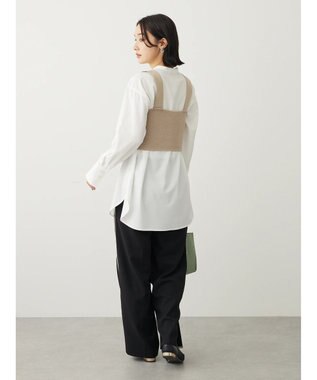 Green Parks ＳＥＴ２点ニットビスチェ＋とろみチュニック Beige