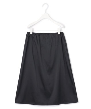 ICB 【接触冷感・UVケア・防シワ・洗える】エステルダブルクロス ラッフルスリーブワンピース ブラック系