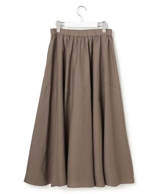 23区 L 【先行予約】ナイロンコットンタフタ フレアスカート モカ系