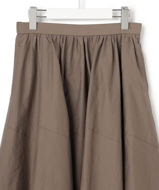 23区 L 【先行予約】ナイロンコットンタフタ フレアスカート モカ系