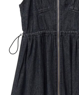 Green Parks ・ＳＵＧＡＲ　ＳＰＯＯＮ　デニムコルセットキャミワンピ Black