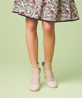 TOCCA BACK RIBBON SHORTBOOTS ショートブーツ アイボリー系