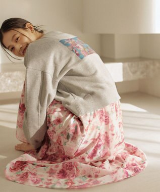 組曲 【Flower Collection】ブーケフラワープリント スカート ピンクピオニー系5