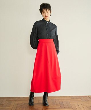 #Newans 【洗える】シアースカラップデザインブラウス ネイビー