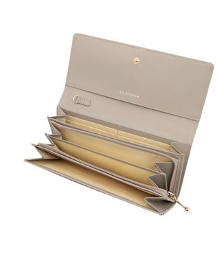 CLATHAS エクセ かぶせ長財布 ベージュ