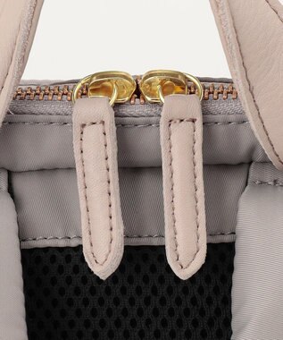 UNBILLION perche ナイロン×牛革PCリュック ライトグレー