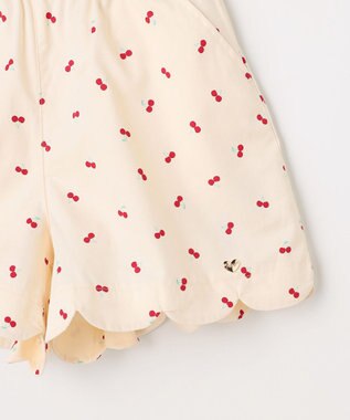 ANY KIDS 【洗濯機可能】スカラップショートパンツ エクリュ（サクランボ×ドット）