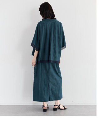 YECCA VECCA 【UVカット/遮熱/接触冷感】COOL袖シアージャケット Blue Green