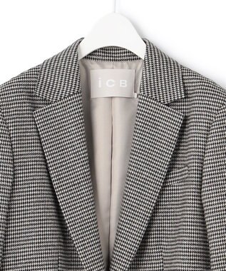 ICB W/Ryチェック テーラードジャケット ブラック系