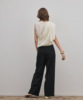 GRACE CONTINENTAL ロールアップワイドパンツ ブラック