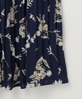 ANY SIS シアーパターン ワンピース ネイビー花柄