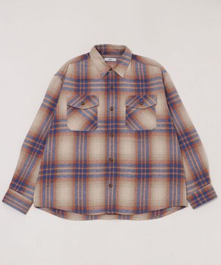 WEGO 【2025年秋冬新作/ユニセックス着用ITEM/SMLサイズ展開】ヘビーネルチェックシャツ（LS） 柄5