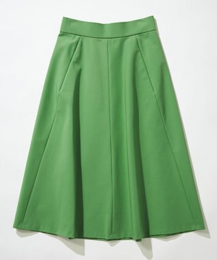 組曲 【洗える・シワになりにくい】GEMINI フレアスカート ダークグリーン系