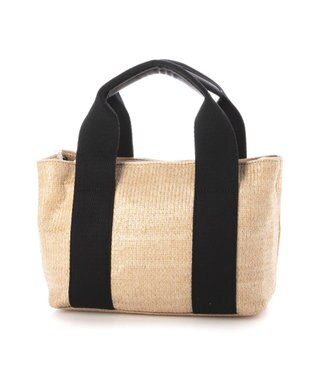 UNBILLION カシュカシュ cachecache / 雑材風テープハンドルパーテーショントート ブラックミックス