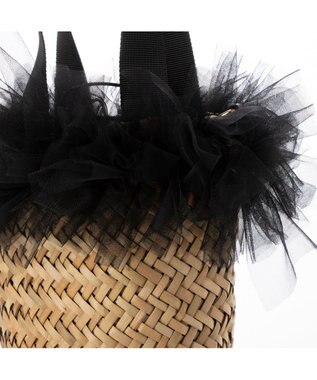 UNBILLION カカトゥ kakatoo / チュールフリンジミニ2wayカゴバッグ ブラック