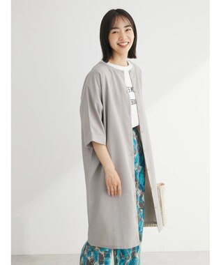 Green Parks 前後２ｗａｙミディ丈タックワンピース Gray