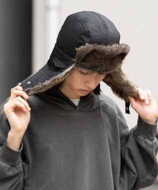 WEGO 【ユニセックス着用ITEM/暖かい】フライトキャップ ブラック