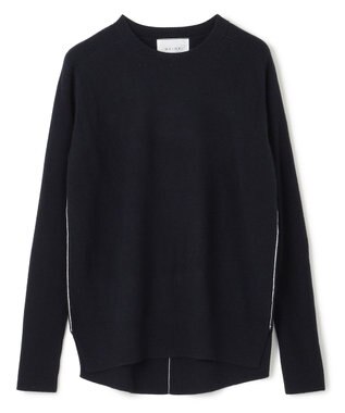 BEIGE， RIGNY / クルーネックニット Navy×Off Line