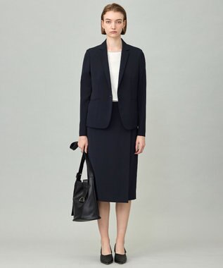 ICB  【新色追加・防シワ・速乾・洗える】Fied ラップ風スカート ネイビー系