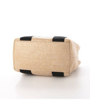 UNBILLION カシュカシュ cachecache / 雑材風テープハンドルパーテーショントート ブラックミックス