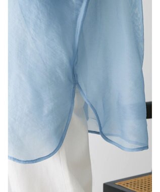 Green Parks ショルダースリット２ＷＡＹシャツ Sax