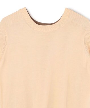 BEIGE， JULIE / コットンシルク 2WAY半袖ニット Peach