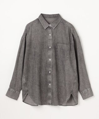 ANY L シアーデニムオーバーシャツ フェードブラック