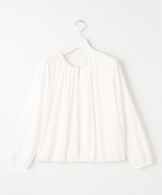 自由区 【洗える】ロイヤルシフォン ブラウス アイボリー系