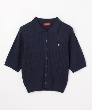 ANY 【POLO BCS別注】ケーブルニットポロ ネイビー