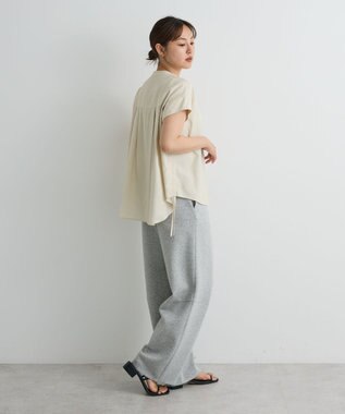 CRAFT STANDARD BOUTIQUE バンドカラーサイドドロストシャツ Cream