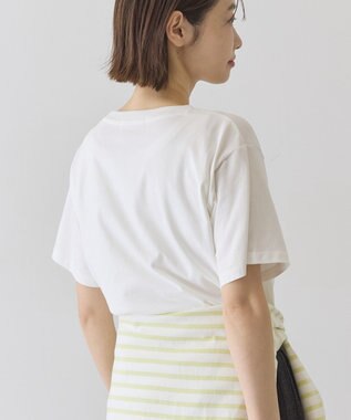 AMERICAN HOLIC SILVERプリント半袖Tシャツ Off White