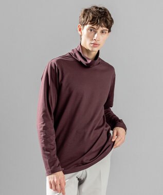 JOSEPH HOMME スビンソフトジャージー　タートルネックカットソー ブラウン系