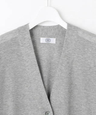 J.PRESS LADIES S 【洗える】Vis/Peスパーク ポケット カーディガン ライトグレー系