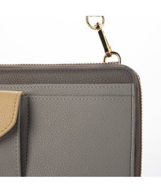 UNBILLION カシュカシュ cachecache / リールキー付きウォレットショルダーバッグ イエローミックス