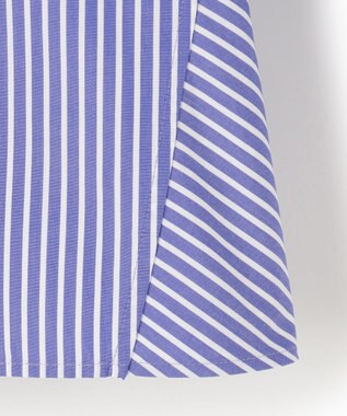 23区 【洗える】CANCLINI ティアードフリル ブラウス ブルーストライプ