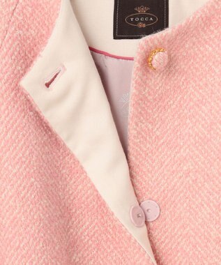 TOCCA 【消臭】SNOWBERRY POCKET TWEED ポンチョ ピンク系5