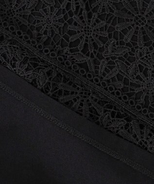 組曲 フラワーレース ブラウス ブラック系