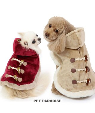 PET PARADISE ペットパラダイス ダッフルポンチョ 《ホワイト》 小型犬 ホワイト