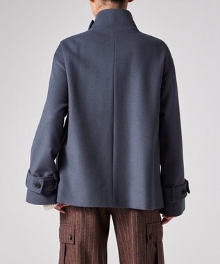 Paul Smith Field Flowers スタンドカラー ショートコート グレイッシュブルー