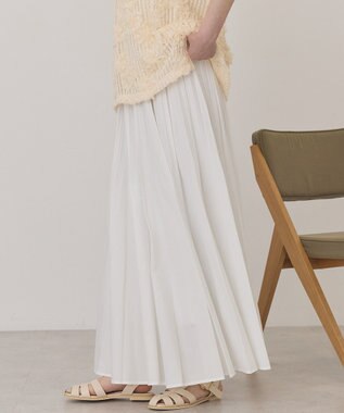 AMERICAN HOLIC 【選べる丈】シアープリーツスカート Off White