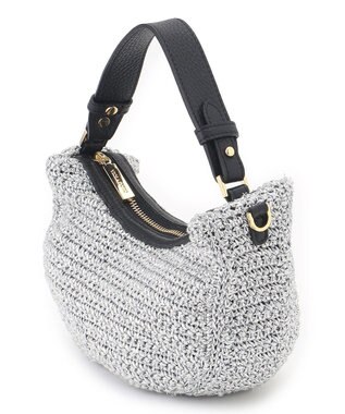 23区 VIOLAｄORO メタリック ミニ ショルダーバッグ シルバー系