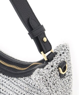 23区 VIOLAｄORO メタリック ミニ ショルダーバッグ シルバー系