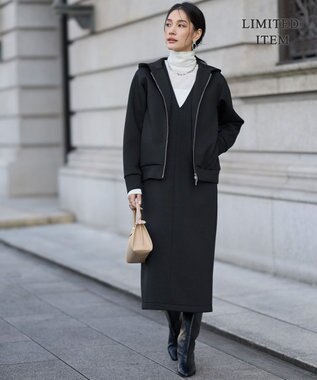 ICB 【WEB限定】ソフトダンボール ジャンパースカートワンピース ブラック