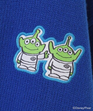 Green Parks トイストーリー／ワッペンショート丈カーディガン Blue